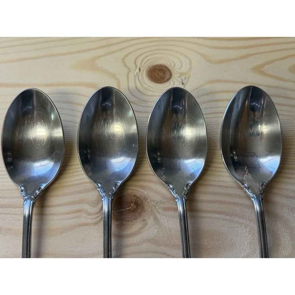 Reed & Barton HIGHGROVE Silverware 18/10 Stainless Spoons Set Of 5 DISCONTINUED